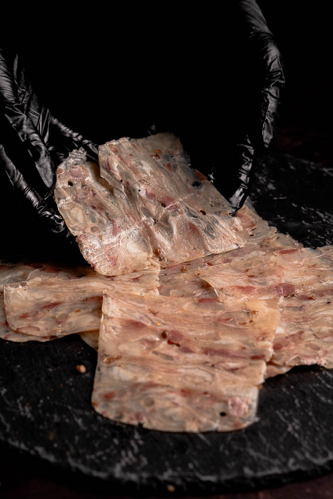 Carpaccio de patas de cerdo